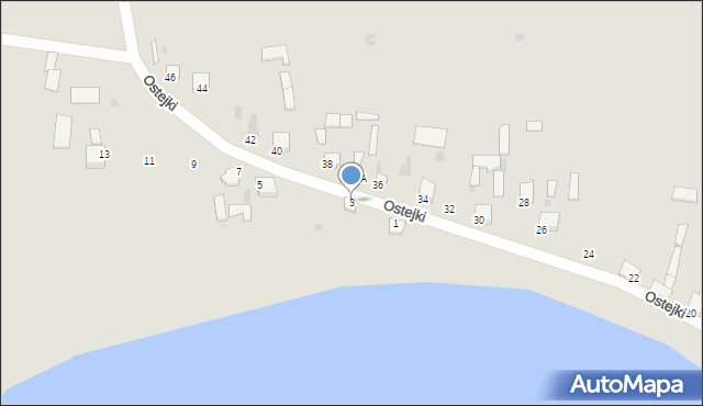 Rajgród, Ostejki, 3, mapa Rajgród