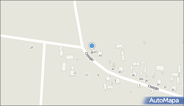 Rajgród, Ostejki, 46, mapa Rajgród