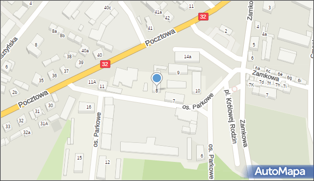 Rakoniewice Wieś, Osiedle Parkowe, 8, mapa Rakoniewice Wieś