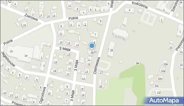 Raszków, Ostrowska, 10, mapa Raszków