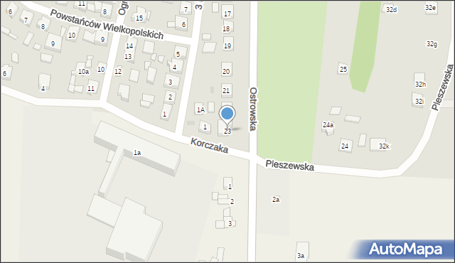 Raszków, Ostrowska, 23, mapa Raszków