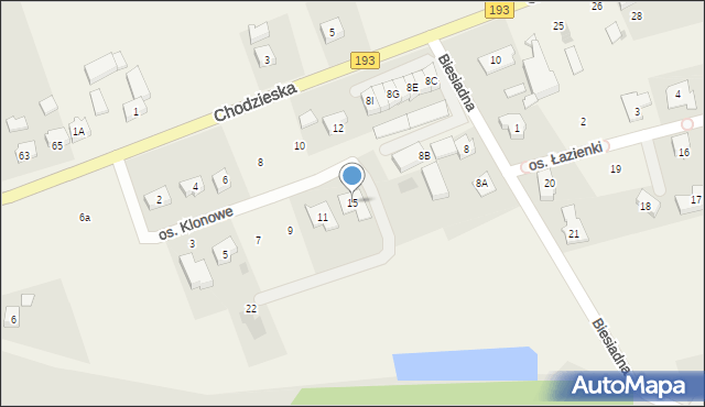 Rataje, Osiedle Klonowe, 15, mapa Rataje