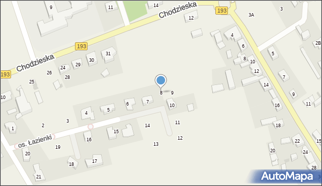 Rataje, Osiedle Łazienki, 8, mapa Rataje