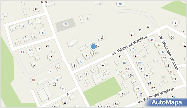 Rataje, Osiedle Wichrowe Wzgórze, 9, mapa Rataje