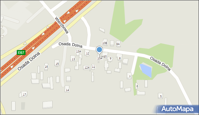 Rawa Mazowiecka, Osada Dolna, 10A, mapa Rawa Mazowiecka