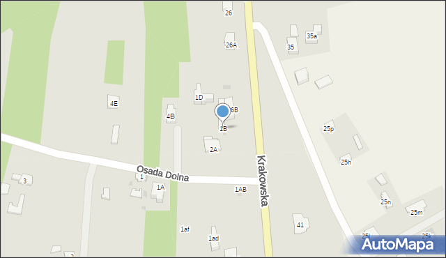 Rawa Mazowiecka, Osada Dolna, 1B, mapa Rawa Mazowiecka