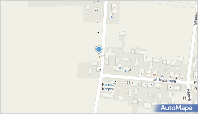 Rębów, Osiedle Pod Lasem, 3, mapa Rębów