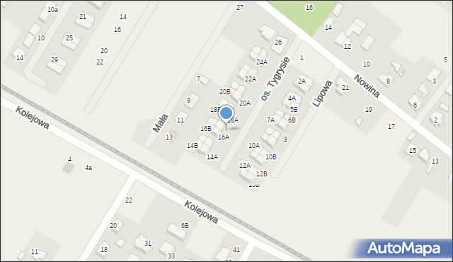 Robakowo, Osiedle Tygrysie, 17A, mapa Robakowo
