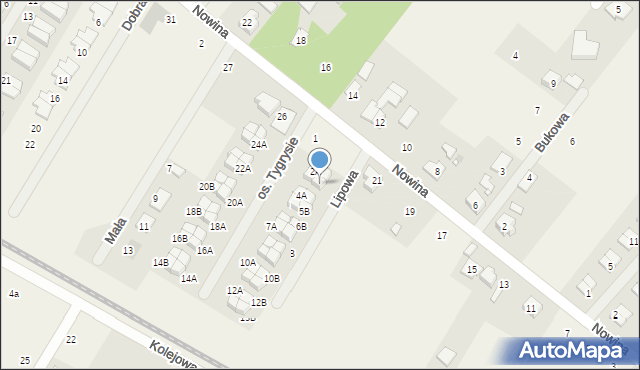 Robakowo, Osiedle Tygrysie, 3B, mapa Robakowo