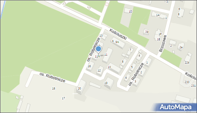 Rogoźnik, Osiedle Robotnicze, 11/ii, mapa Rogoźnik