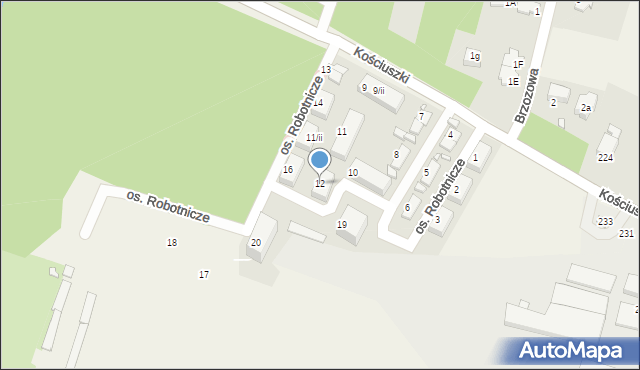 Rogoźnik, Osiedle Robotnicze, 12, mapa Rogoźnik