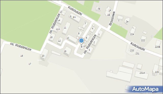 Rogoźnik, Osiedle Robotnicze, 6, mapa Rogoźnik