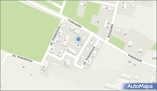 Rogoźnik, Osiedle Robotnicze, 8, mapa Rogoźnik