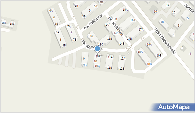 Rokietnica, Osiedle Kalinowe, 10A, mapa Rokietnica