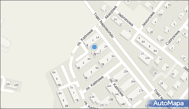 Rokietnica, Osiedle Kalinowe, 2B, mapa Rokietnica