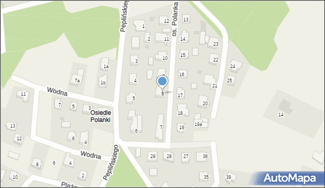 Rokocin, Osiedle Polanka, 8, mapa Rokocin