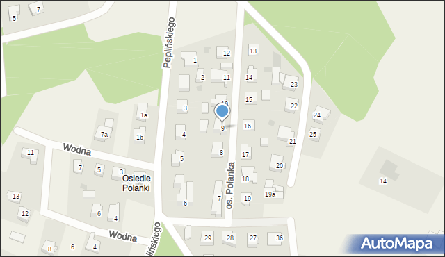 Rokocin, Osiedle Polanka, 9, mapa Rokocin