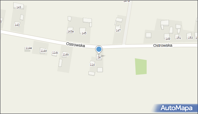 Rososzyca, Ostrowska, 1a, mapa Rososzyca