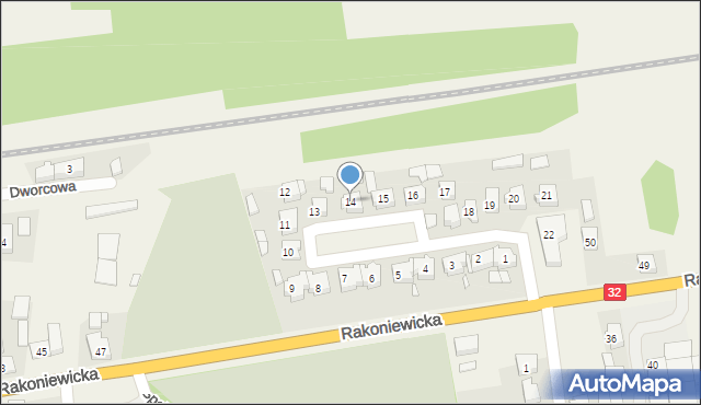 Rostarzewo, Osiedle Żegockiego, 14, mapa Rostarzewo