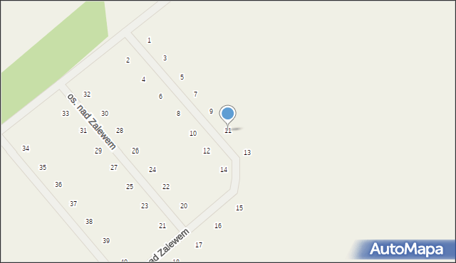 Roszków, Osiedle nad Zalewem, 11, mapa Roszków