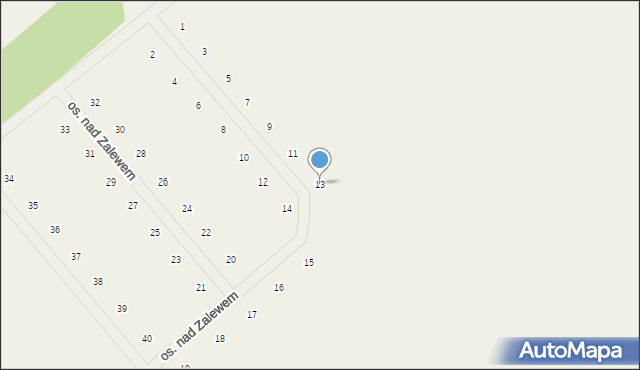 Roszków, Osiedle nad Zalewem, 13, mapa Roszków