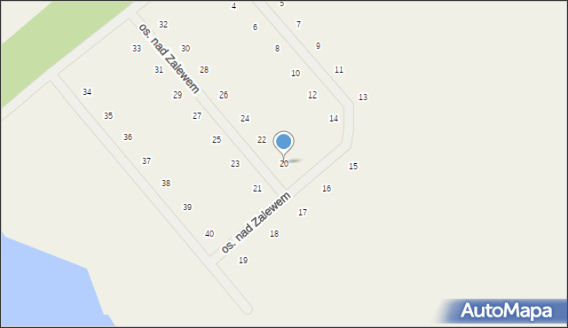 Roszków, Osiedle nad Zalewem, 20, mapa Roszków