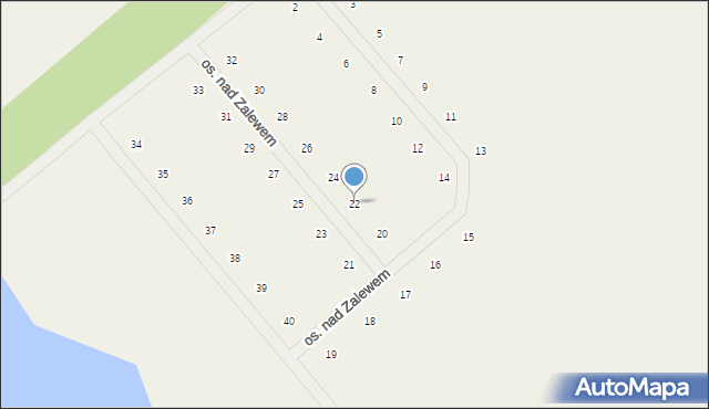 Roszków, Osiedle nad Zalewem, 22, mapa Roszków