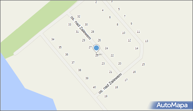 Roszków, Osiedle nad Zalewem, 25, mapa Roszków