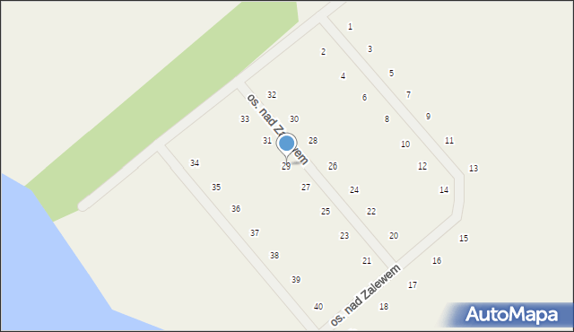 Roszków, Osiedle nad Zalewem, 29, mapa Roszków