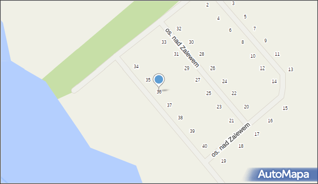 Roszków, Osiedle nad Zalewem, 36, mapa Roszków