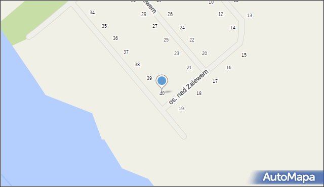 Roszków, Osiedle nad Zalewem, 40, mapa Roszków