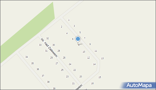 Roszków, Osiedle nad Zalewem, 8, mapa Roszków