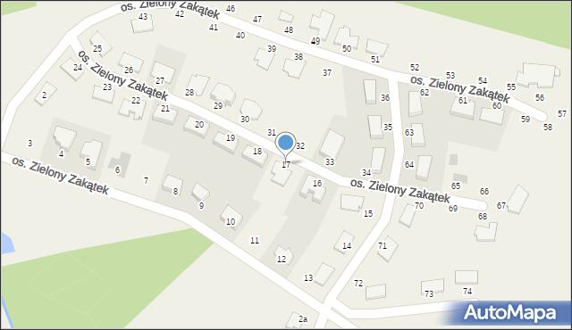 Roszków, Osiedle Zielony Zakątek, 17, mapa Roszków