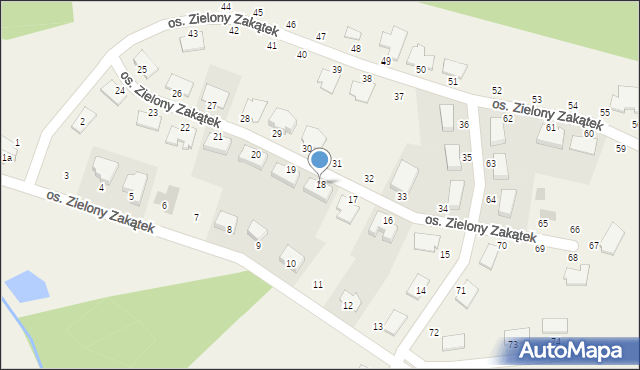 Roszków, Osiedle Zielony Zakątek, 18, mapa Roszków