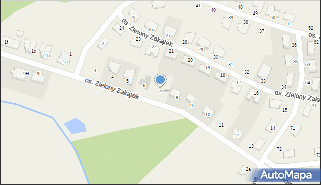 Roszków, Osiedle Zielony Zakątek, 7, mapa Roszków