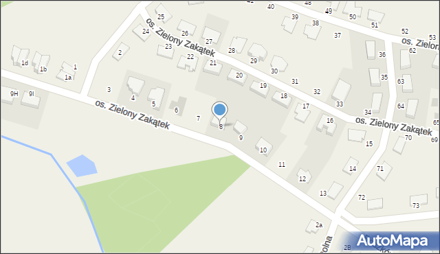 Roszków, Osiedle Zielony Zakątek, 8, mapa Roszków