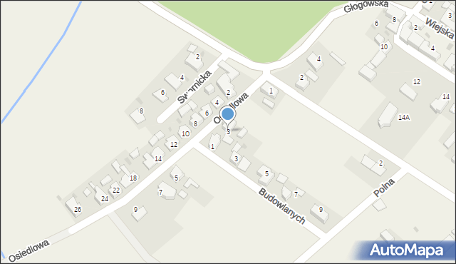 Rozkochów, Osiedlowa, 3, mapa Rozkochów