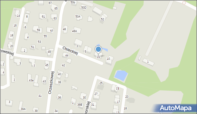 Ruda Śląska, Osieckiej Agnieszki, 11, mapa Rudy Śląskiej