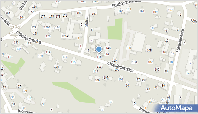 Ruda Śląska, Oświęcimska, 116, mapa Rudy Śląskiej