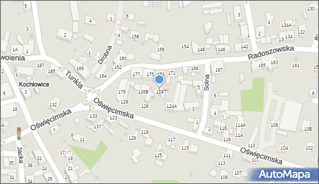 Ruda Śląska, Oświęcimska, 124, mapa Rudy Śląskiej