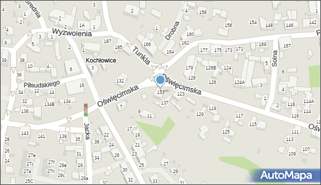 Ruda Śląska, Oświęcimska, 133, mapa Rudy Śląskiej