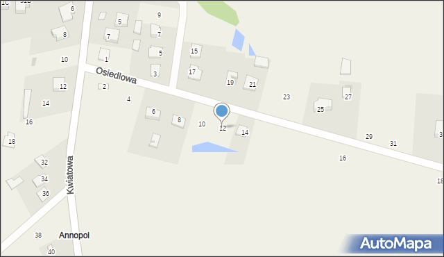 Ruda Talubska, Osiedlowa, 12, mapa Ruda Talubska