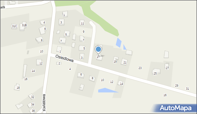 Ruda Talubska, Osiedlowa, 17, mapa Ruda Talubska