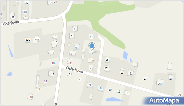 Ruda Talubska, Osiedlowa, 7, mapa Ruda Talubska