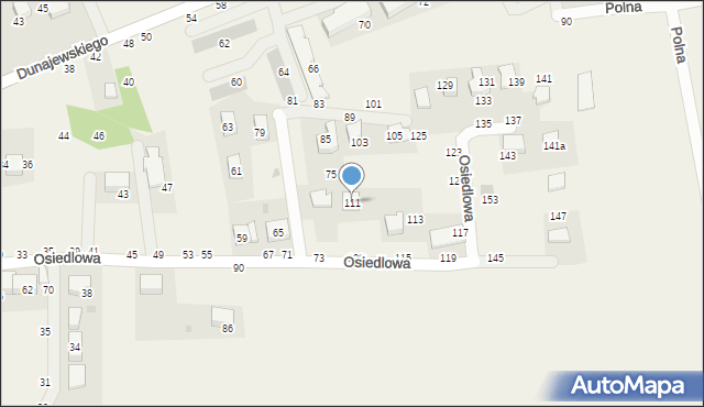 Rudawa, Osiedlowa, 111, mapa Rudawa