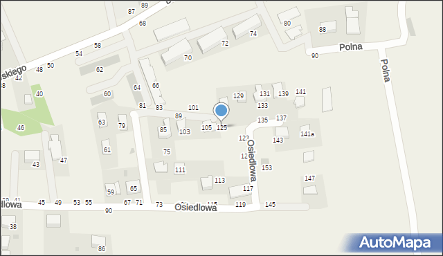 Rudawa, Osiedlowa, 125, mapa Rudawa