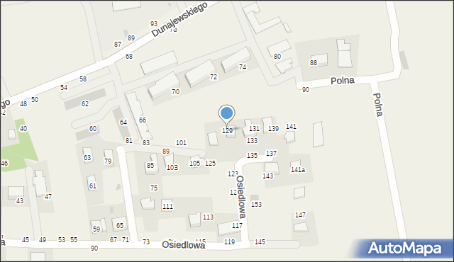 Rudawa, Osiedlowa, 129, mapa Rudawa