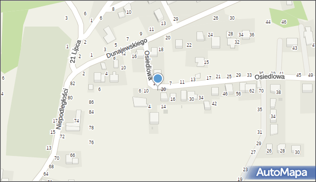 Rudawa, Osiedlowa, 18, mapa Rudawa