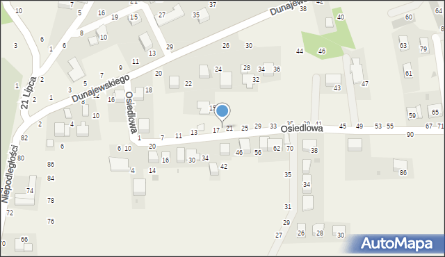 Rudawa, Osiedlowa, 19, mapa Rudawa