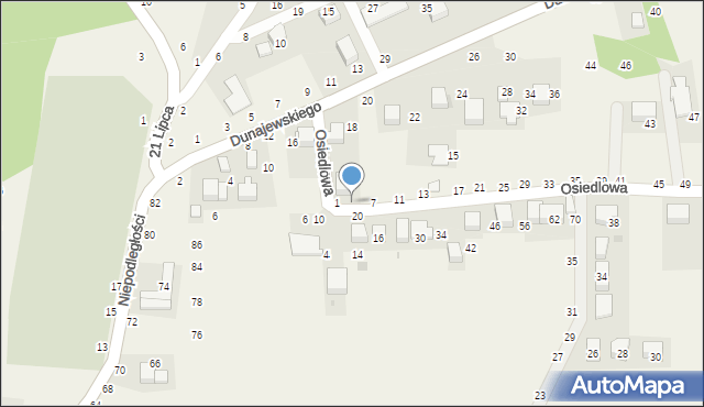 Rudawa, Osiedlowa, 3, mapa Rudawa